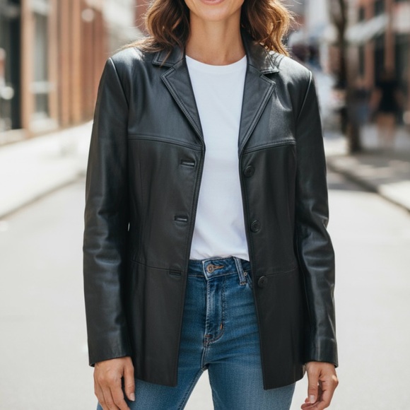 John Carlisle Essentials Leather jacket - Picture 1 of 10